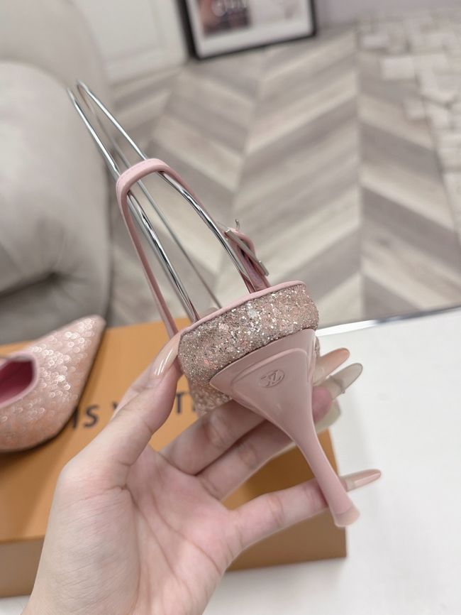 Louis Vuitton Twist Slingback Pump 9CM 64256-2 Louis Vuitton Twist Slingback Pump 9CM 64256-2