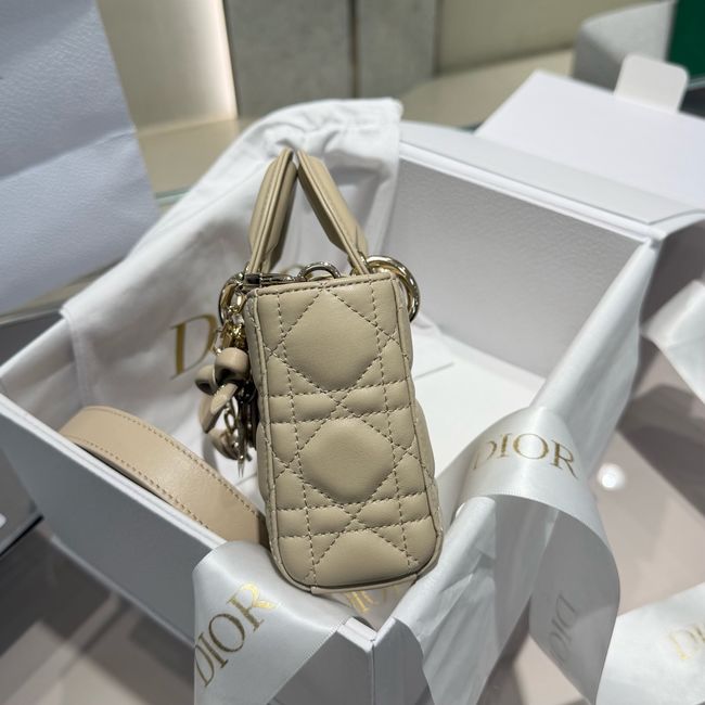 Dior Mini Lady D-Joy Bag Cannage Lambskin M0636O Trench Dior Mini Lady D-Joy Bag Cannage Lambskin M0636O Trench