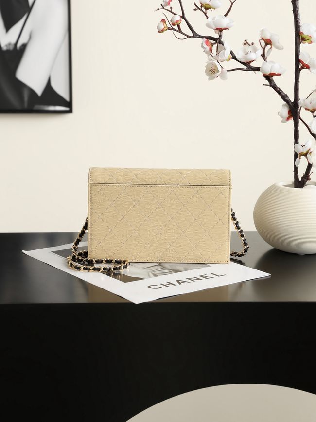 CHANEL Wallet on Chain AP5455 Beige & Black CHANEL Wallet on Chain AP5455 Beige & Black