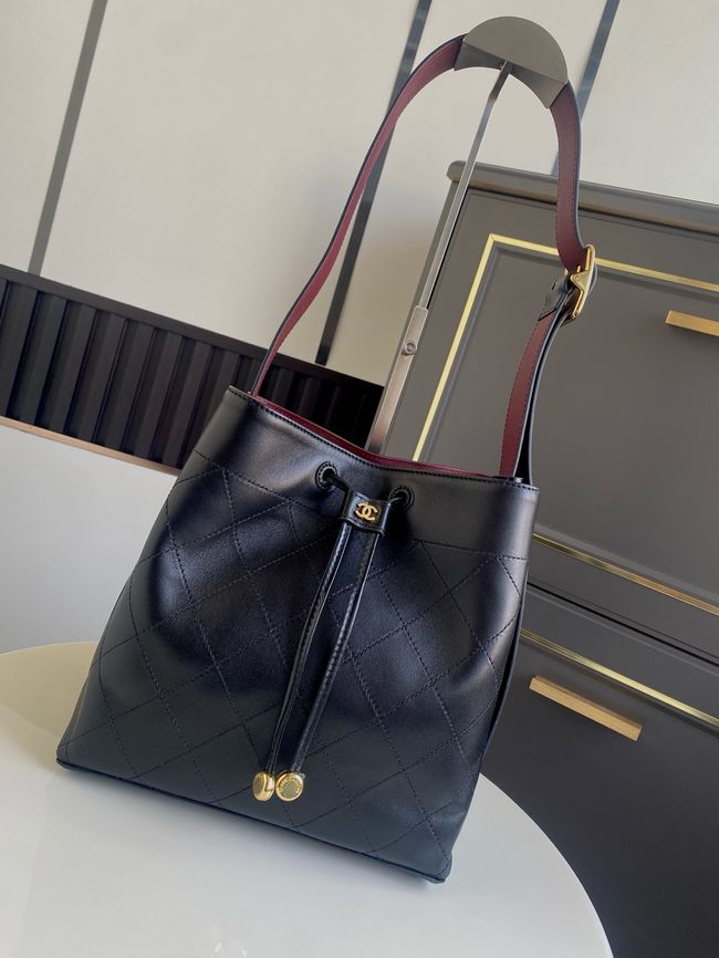 Chanel Calfskin Bucket Bag AS6584 black Chanel Calfskin Bucket Bag AS6584 black