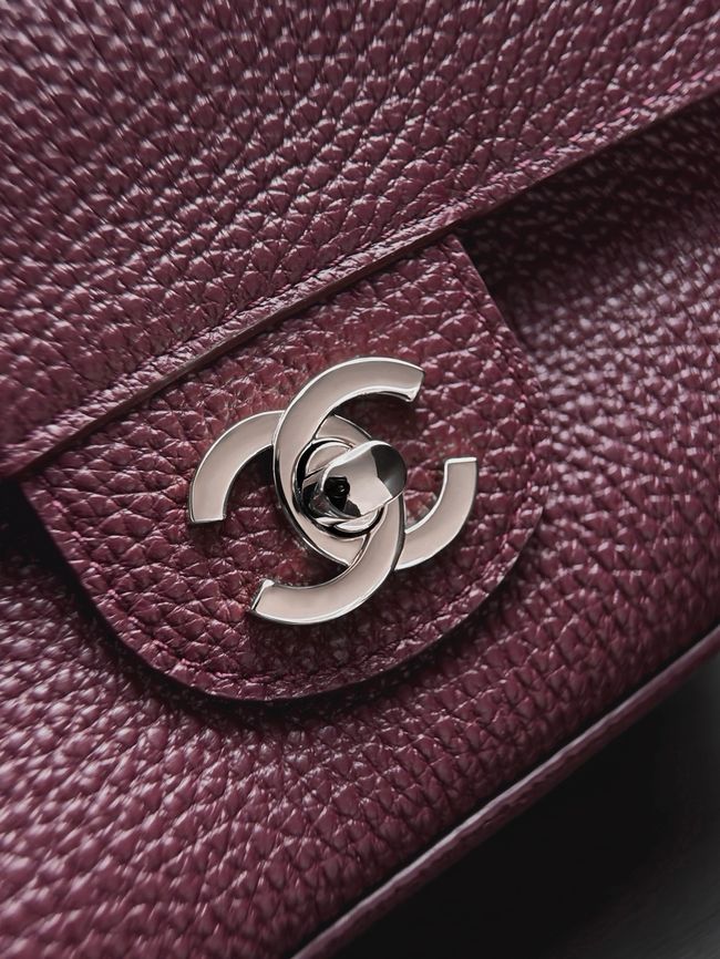 Chanel Mini Flap Bag AS6573 Purple-red&Silver-Tone Metal Chanel Mini Flap Bag AS6573 Purple-red&Silver-Tone Metal