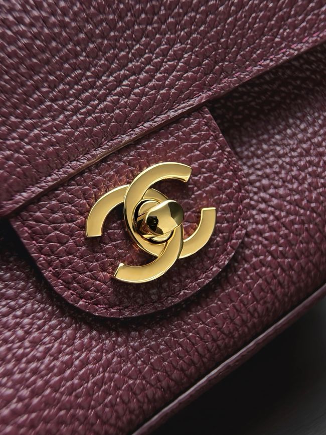 Chanel Mini Flap Bag AS6573 Purple-red&gold-Tone Metal Chanel Mini Flap Bag AS6573 Purple-red&gold-Tone Metal