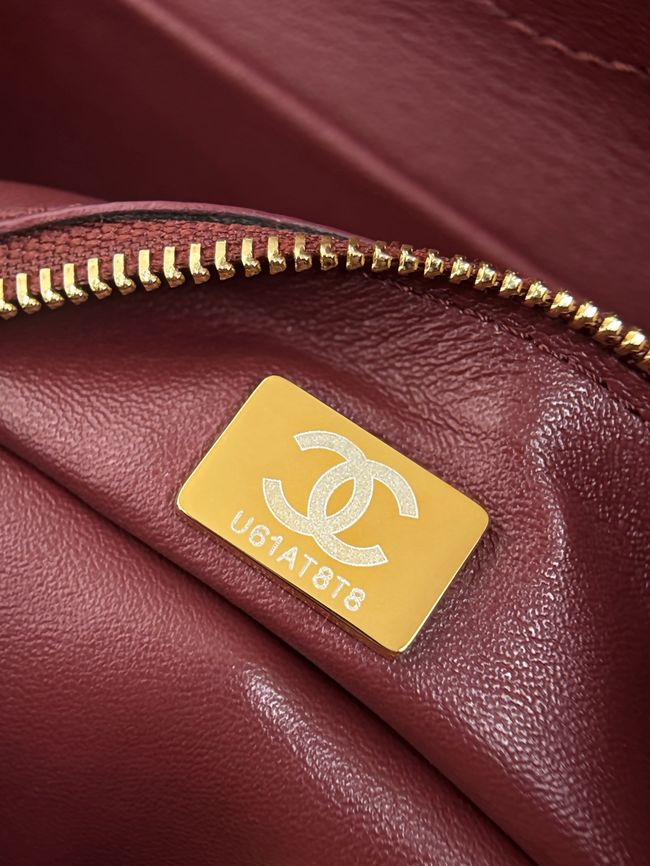 Chanel Mini Flap Bag AS6573 Purple-red&gold-Tone Metal Chanel Mini Flap Bag AS6573 Purple-red&gold-Tone Metal
