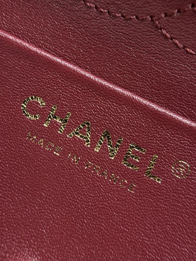 Chanel Mini Flap Bag AS6573 Purple-red&gold-Tone Metal Chanel Mini Flap Bag AS6573 Purple-red&gold-Tone Metal