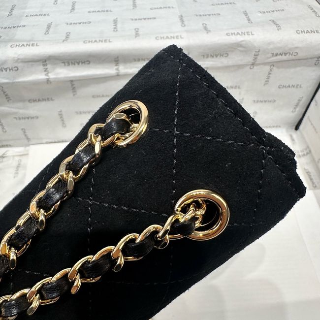 Chanel Mini Flap Bag Suede Calfskin AS6573 black Chanel Mini Flap Bag Suede Calfskin AS6573 black