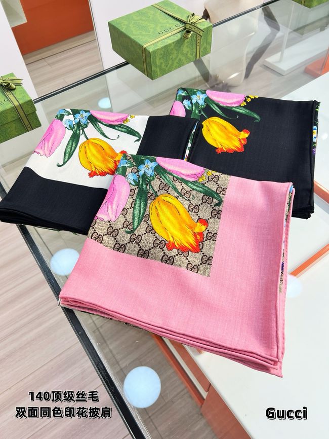Gucci cashmere Shawl 06392-1 Gucci cashmere Shawl 06392-1