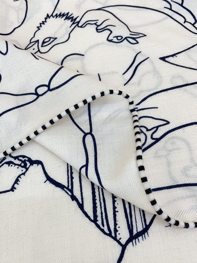 Hermes cashmere scarf H251527-1 Hermes cashmere scarf H251527-1