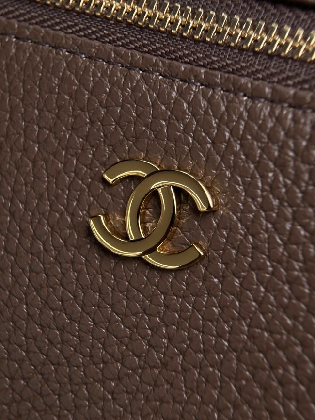 Chanel Large Vanity with chain AS6473 dark brown