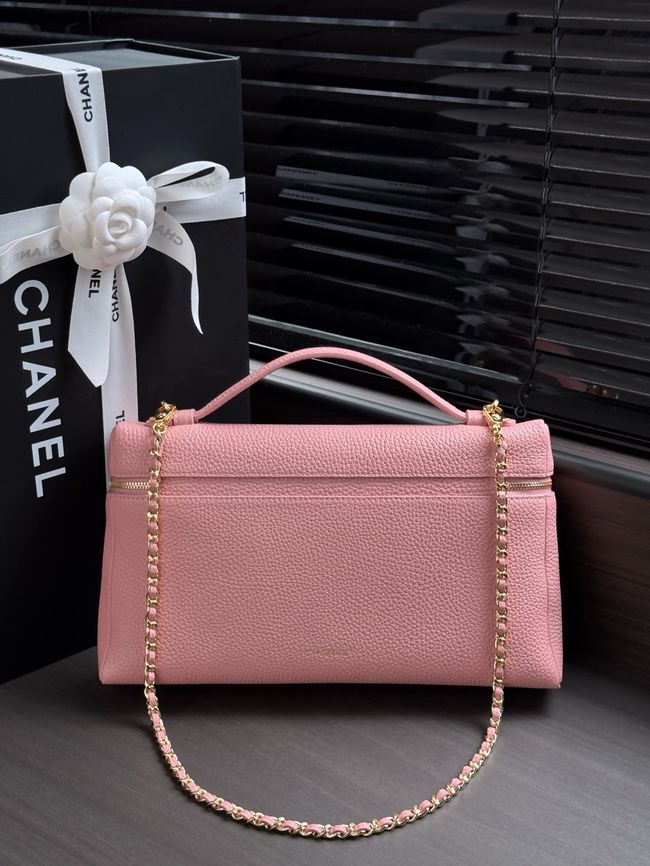 Chanel Large Vanity with chain AS6473 pink