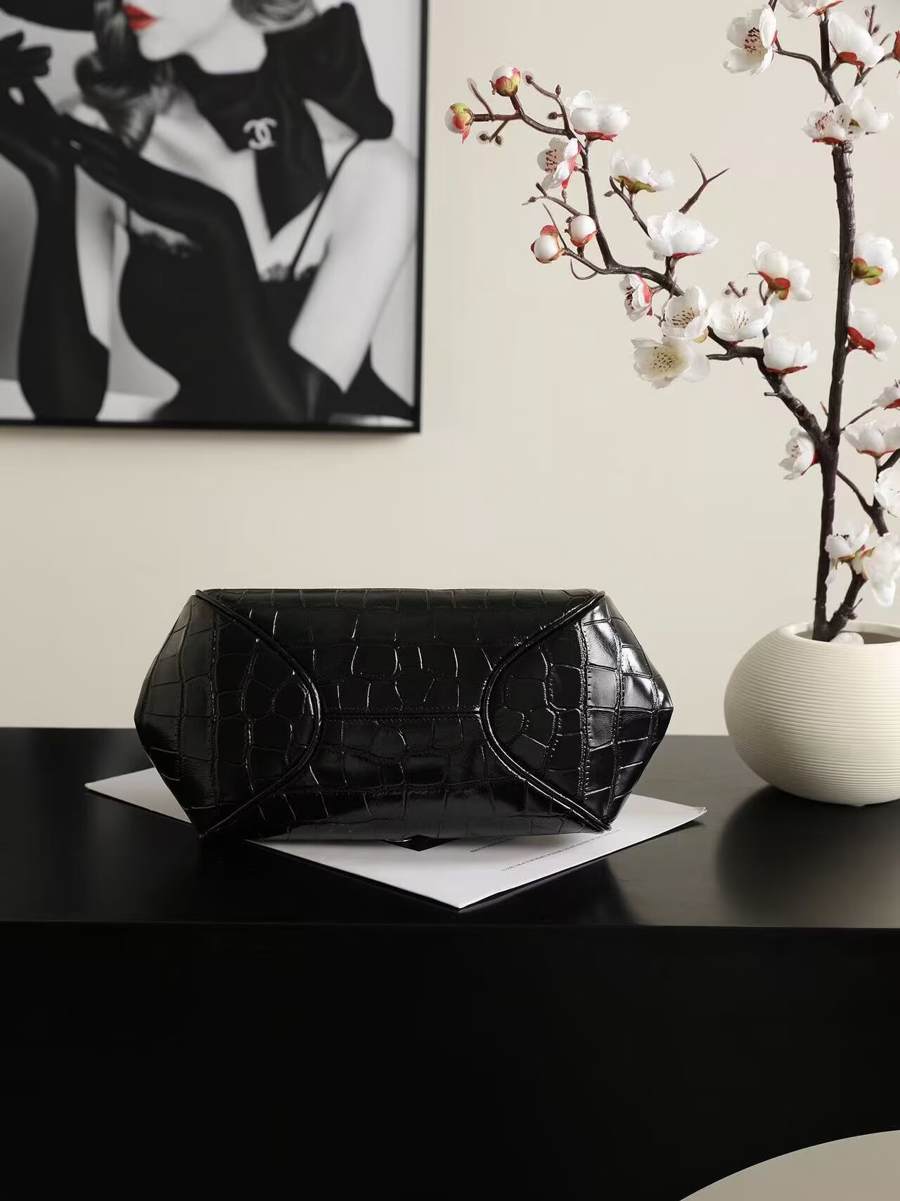 Chanel Clutch With Leather Strap Crocodile Embossed Calfskin & Gold-Tone Metal Black AP5360 Chanel Clutch With Leather Strap Crocodile Embossed Calfskin & Gold-Tone Metal Black AP5360