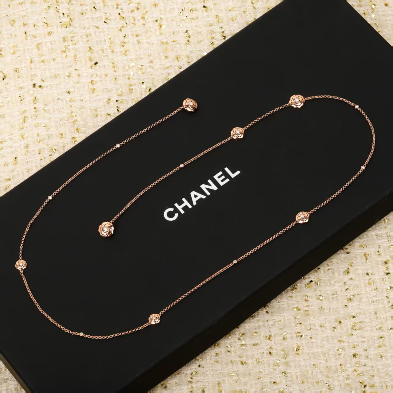 Chanel Necklace CN70314 Rose Gold Chanel Necklace CN70314 Rose Gold