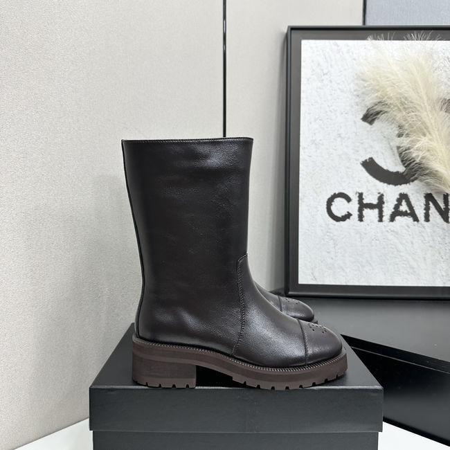 Chanel Mid-Calf Boots Shiny Calfskin 65289-2 Chanel Mid-Calf Boots Shiny Calfskin 65289-2