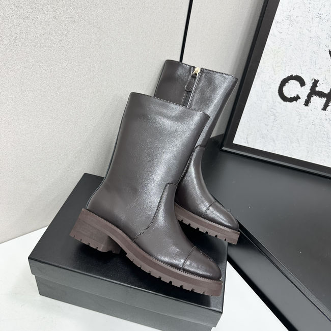 Chanel Mid-Calf Boots Shiny Calfskin 65289-2 Chanel Mid-Calf Boots Shiny Calfskin 65289-2
