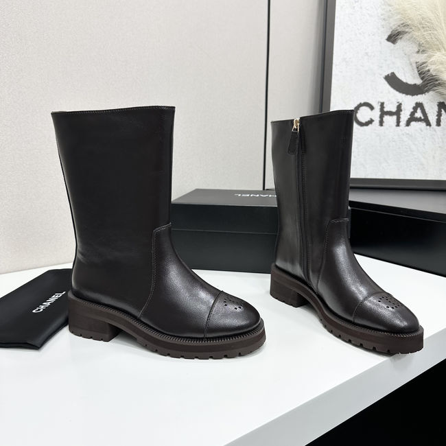 Chanel Mid-Calf Boots Shiny Calfskin 65289-2 Chanel Mid-Calf Boots Shiny Calfskin 65289-2