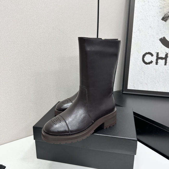 Chanel Mid-Calf Boots Shiny Calfskin 65289-2 Chanel Mid-Calf Boots Shiny Calfskin 65289-2