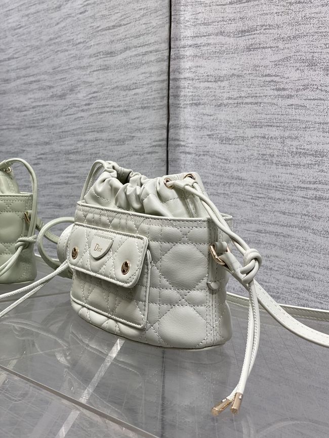 Dior Adiorable Mini Bucket Bag Cannage Lambskin S2426 Cream Dior Adiorable Mini Bucket Bag Cannage Lambskin S2426 Cream