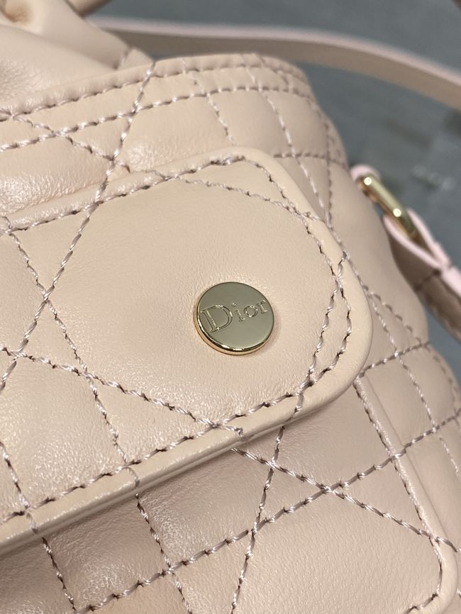 Dior Adiorable Mini Bucket Bag Cannage Lambskin S2426 pink Dior Adiorable Mini Bucket Bag Cannage Lambskin S2426 pink