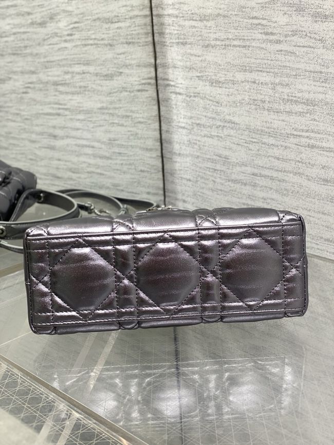 Dior Adiorable Top Handle Mini Bag Macrocannage Lambskin S1713OGY Silver gray Dior Adiorable Top Handle Mini Bag Macrocannage Lambskin S1713OGY Silver gray