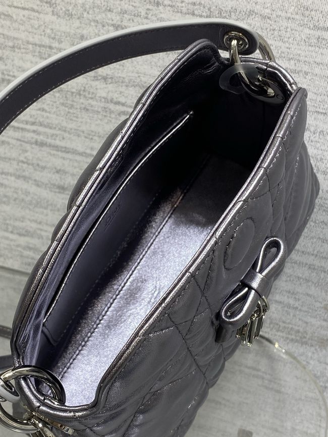 Dior Adiorable Top Handle Mini Bag Macrocannage Lambskin S1713OGY Silver gray Dior Adiorable Top Handle Mini Bag Macrocannage Lambskin S1713OGY Silver gray