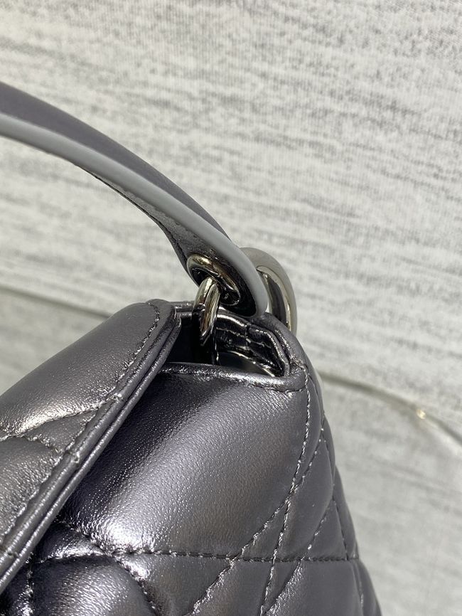 Dior Adiorable Top Handle Mini Bag Macrocannage Lambskin S1713OGY Silver gray Dior Adiorable Top Handle Mini Bag Macrocannage Lambskin S1713OGY Silver gray