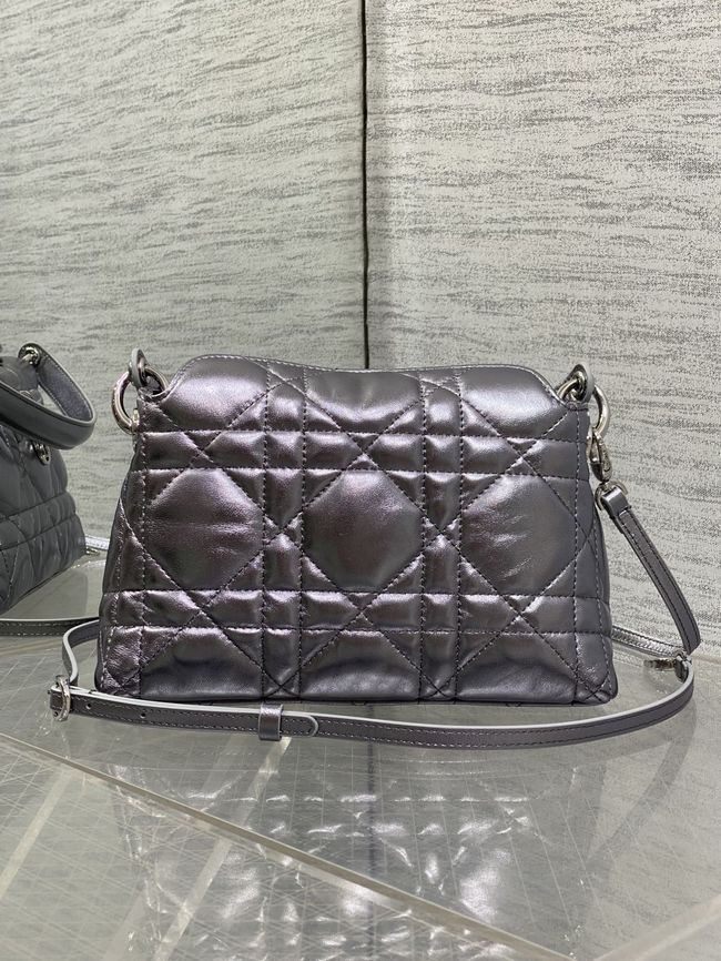 Dior Adiorable Top Handle Mini Bag Macrocannage Lambskin S1713OGY Silver gray Dior Adiorable Top Handle Mini Bag Macrocannage Lambskin S1713OGY Silver gray