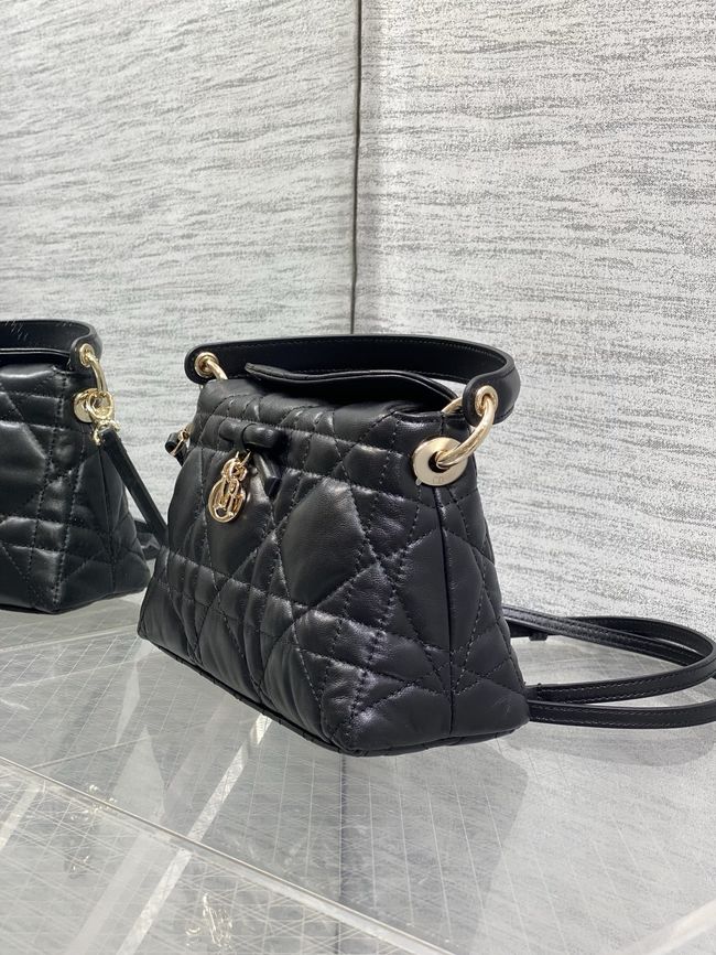 Dior Adiorable Top Handle Mini Bag Macrocannage Lambskin S1713OGY black Dior Adiorable Top Handle Mini Bag Macrocannage Lambskin S1713OGY black