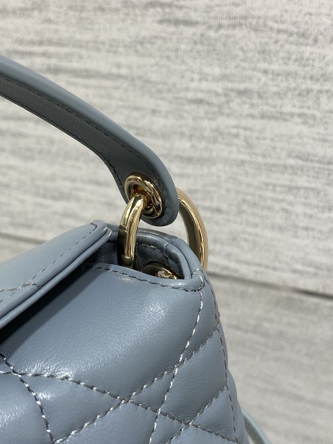Dior Adiorable Top Handle Mini Bag Macrocannage Lambskin S1713OGY blue gray Dior Adiorable Top Handle Mini Bag Macrocannage Lambskin S1713OGY blue gray