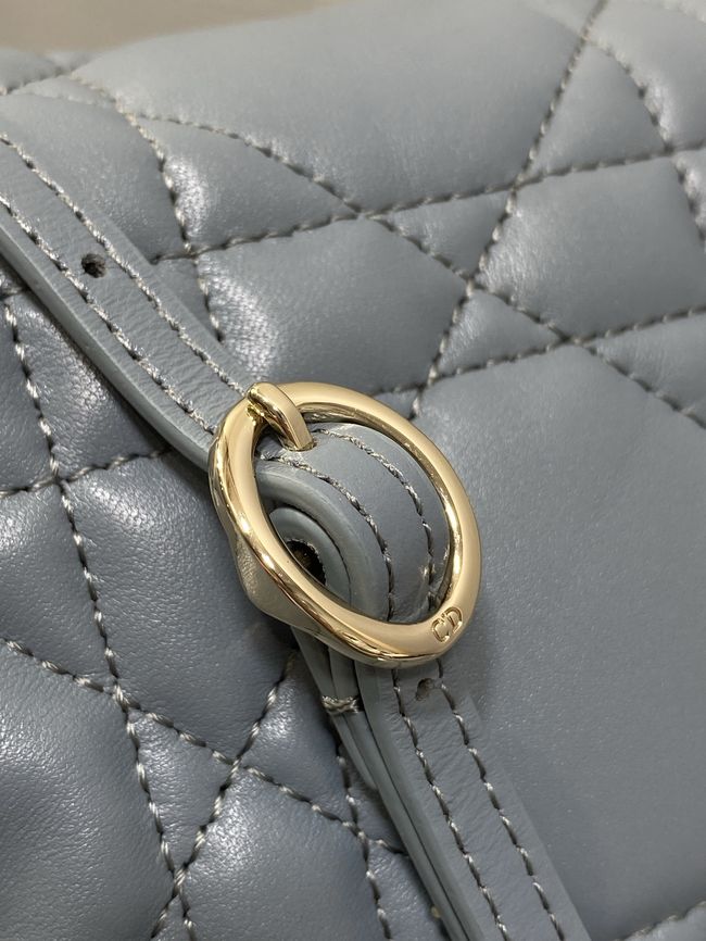 Dior Adiorable Top Handle Mini Bag Macrocannage Lambskin S1713OGY blue gray Dior Adiorable Top Handle Mini Bag Macrocannage Lambskin S1713OGY blue gray
