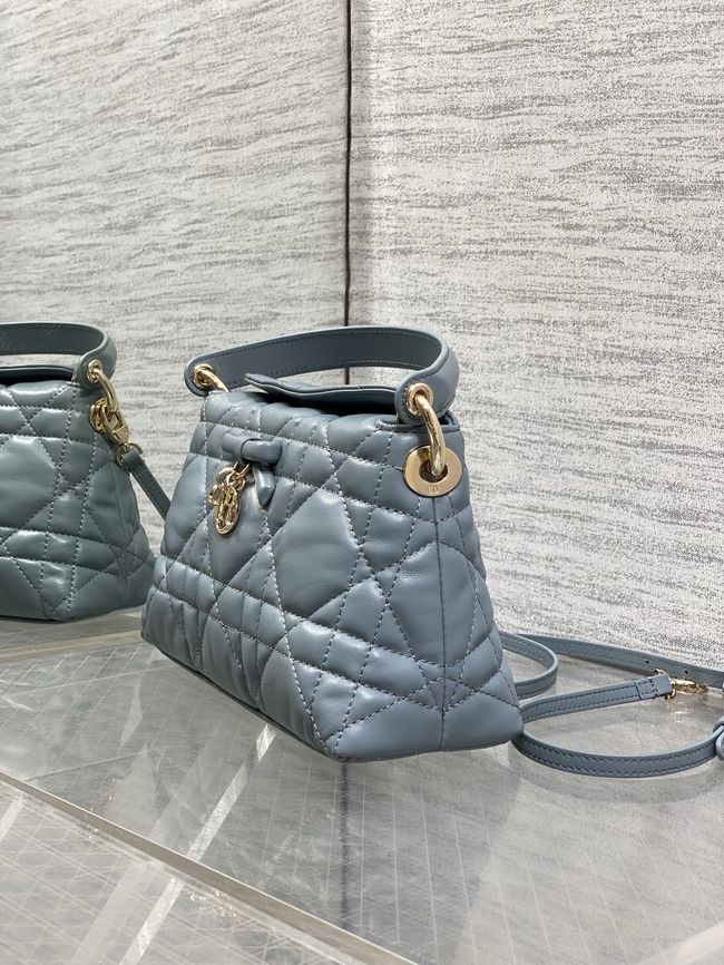 Dior Adiorable Top Handle Mini Bag Macrocannage Lambskin S1713OGY blue gray Dior Adiorable Top Handle Mini Bag Macrocannage Lambskin S1713OGY blue gray