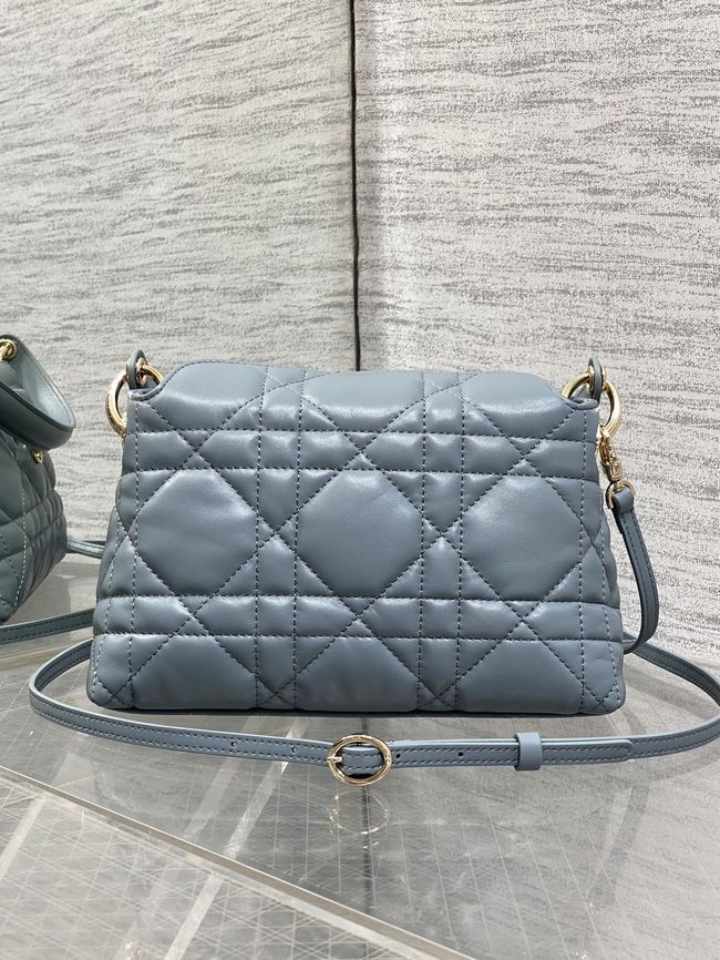 Dior Adiorable Top Handle Mini Bag Macrocannage Lambskin S1713OGY blue gray Dior Adiorable Top Handle Mini Bag Macrocannage Lambskin S1713OGY blue gray