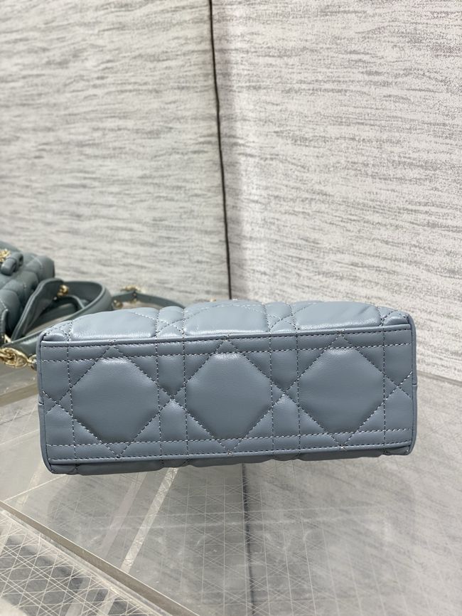 Dior Adiorable Top Handle Mini Bag Macrocannage Lambskin S1713OGY blue gray Dior Adiorable Top Handle Mini Bag Macrocannage Lambskin S1713OGY blue gray