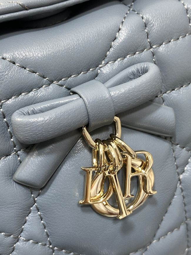 Dior Adiorable Top Handle Mini Bag Macrocannage Lambskin S1713OGY blue gray Dior Adiorable Top Handle Mini Bag Macrocannage Lambskin S1713OGY blue gray