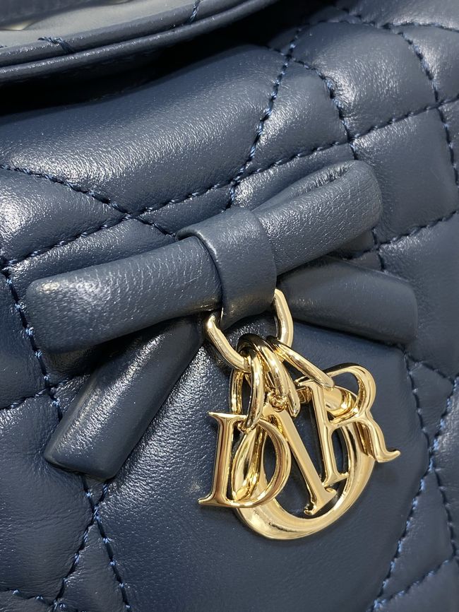 Dior Adiorable Top Handle Mini Bag Macrocannage Lambskin S1713OGY dark blue Dior Adiorable Top Handle Mini Bag Macrocannage Lambskin S1713OGY dark blue