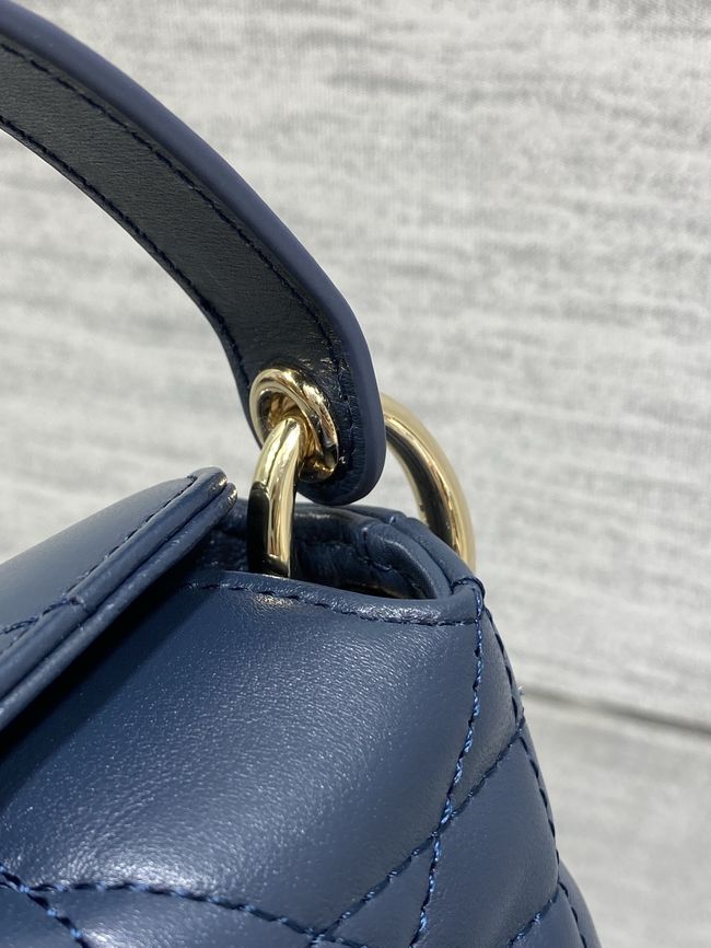 Dior Adiorable Top Handle Mini Bag Macrocannage Lambskin S1713OGY dark blue Dior Adiorable Top Handle Mini Bag Macrocannage Lambskin S1713OGY dark blue