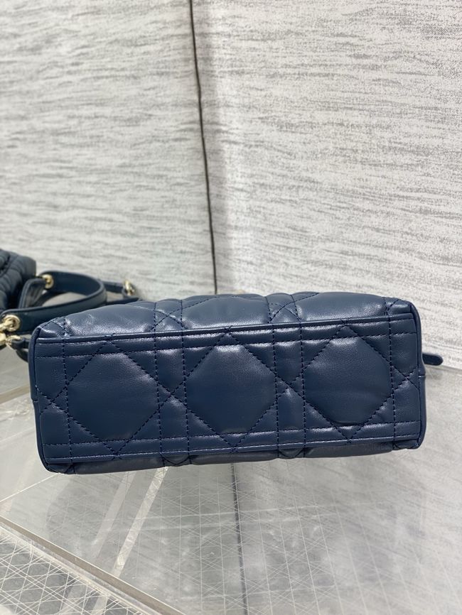 Dior Adiorable Top Handle Mini Bag Macrocannage Lambskin S1713OGY dark blue Dior Adiorable Top Handle Mini Bag Macrocannage Lambskin S1713OGY dark blue