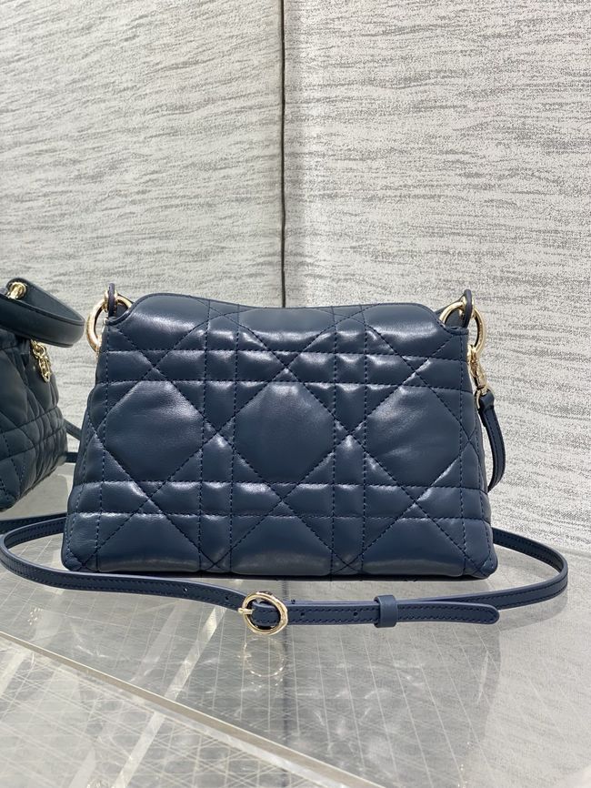 Dior Adiorable Top Handle Mini Bag Macrocannage Lambskin S1713OGY dark blue Dior Adiorable Top Handle Mini Bag Macrocannage Lambskin S1713OGY dark blue