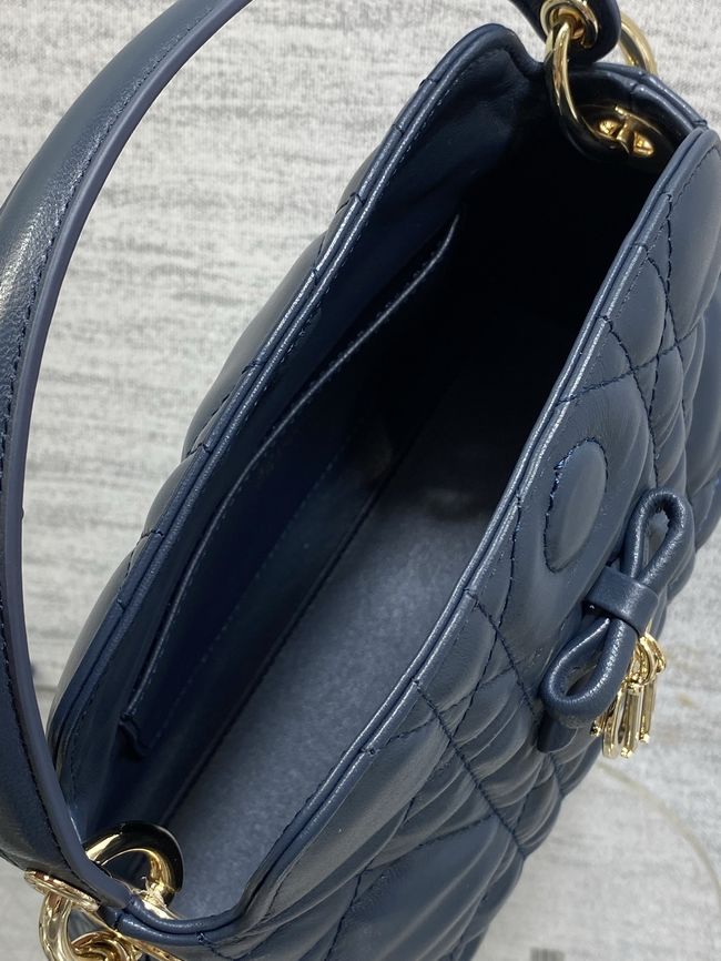 Dior Adiorable Top Handle Mini Bag Macrocannage Lambskin S1713OGY dark blue Dior Adiorable Top Handle Mini Bag Macrocannage Lambskin S1713OGY dark blue