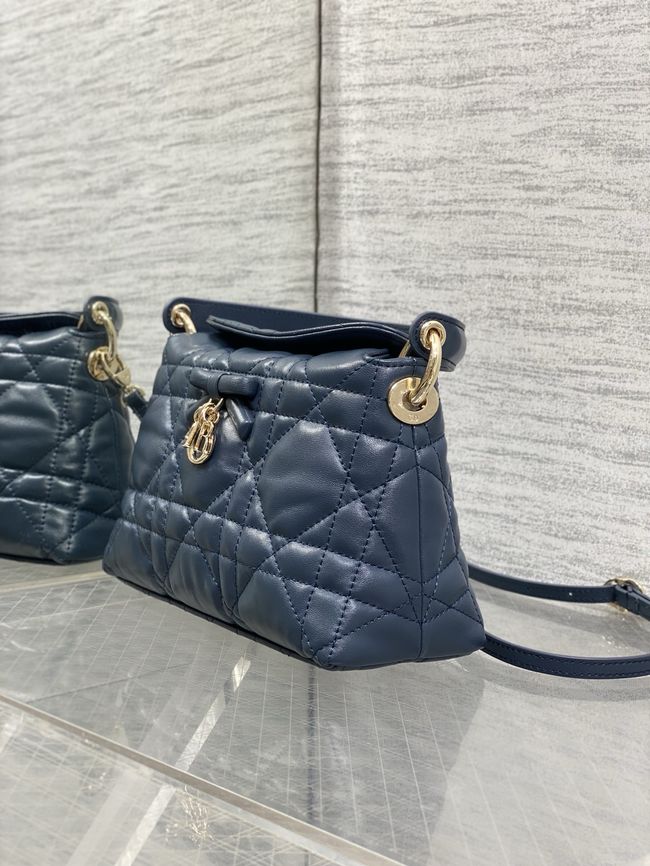 Dior Adiorable Top Handle Mini Bag Macrocannage Lambskin S1713OGY dark blue Dior Adiorable Top Handle Mini Bag Macrocannage Lambskin S1713OGY dark blue