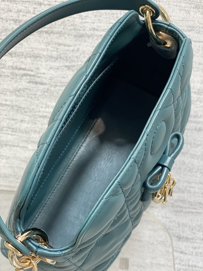 Dior Adiorable Top Handle Mini Bag Macrocannage Lambskin S1713OGY lake blue Dior Adiorable Top Handle Mini Bag Macrocannage Lambskin S1713OGY lake blue