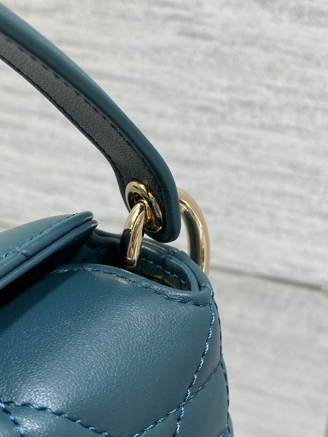 Dior Adiorable Top Handle Mini Bag Macrocannage Lambskin S1713OGY lake blue Dior Adiorable Top Handle Mini Bag Macrocannage Lambskin S1713OGY lake blue