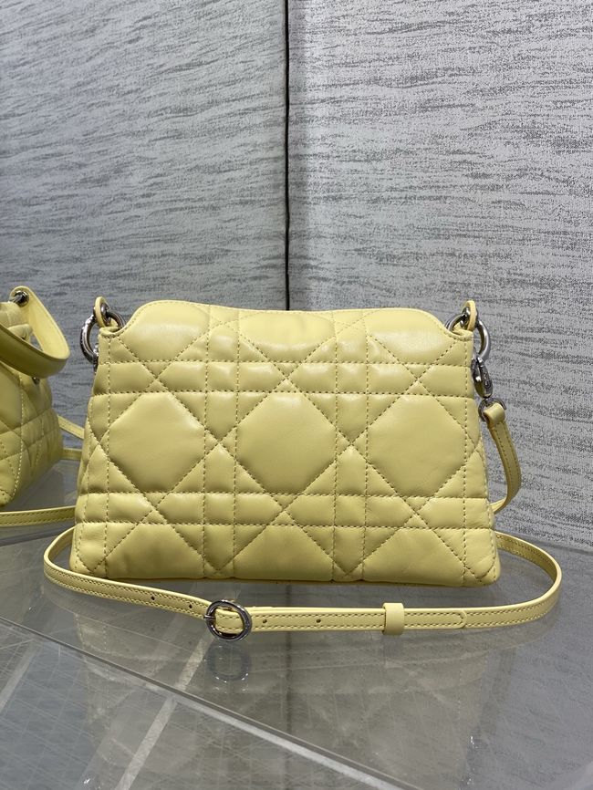 Dior Adiorable Top Handle Mini Bag Macrocannage Lambskin S1713OGY yellow Dior Adiorable Top Handle Mini Bag Macrocannage Lambskin S1713OGY yellow