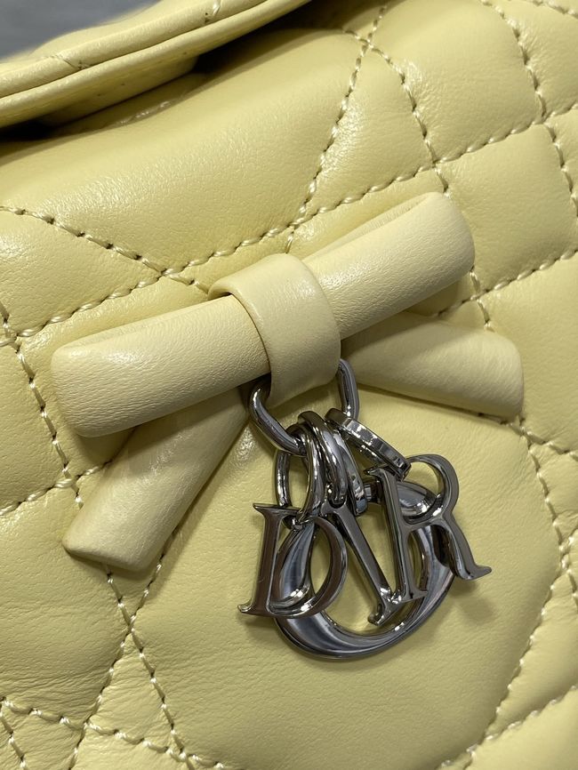Dior Adiorable Top Handle Mini Bag Macrocannage Lambskin S1713OGY yellow Dior Adiorable Top Handle Mini Bag Macrocannage Lambskin S1713OGY yellow