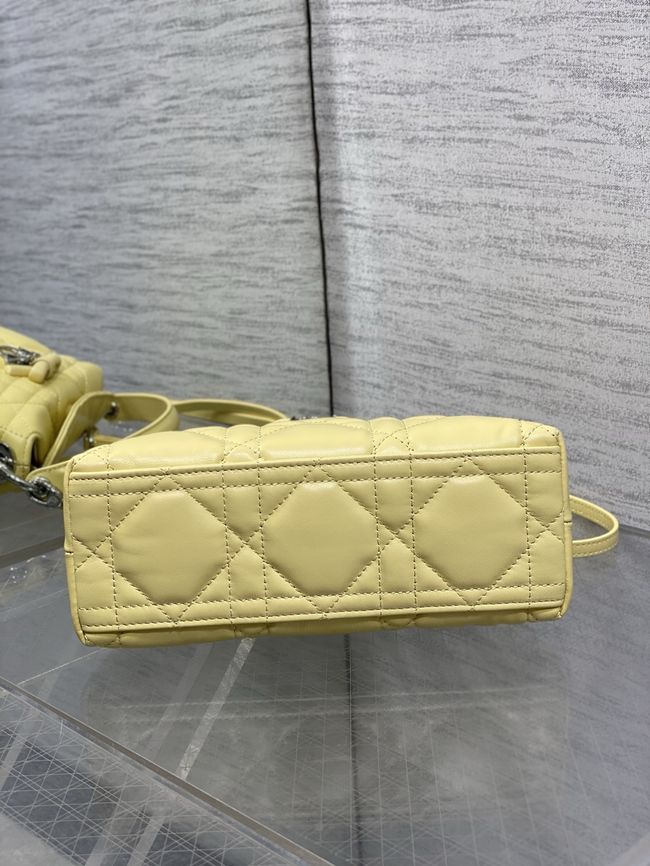 Dior Adiorable Top Handle Mini Bag Macrocannage Lambskin S1713OGY yellow Dior Adiorable Top Handle Mini Bag Macrocannage Lambskin S1713OGY yellow