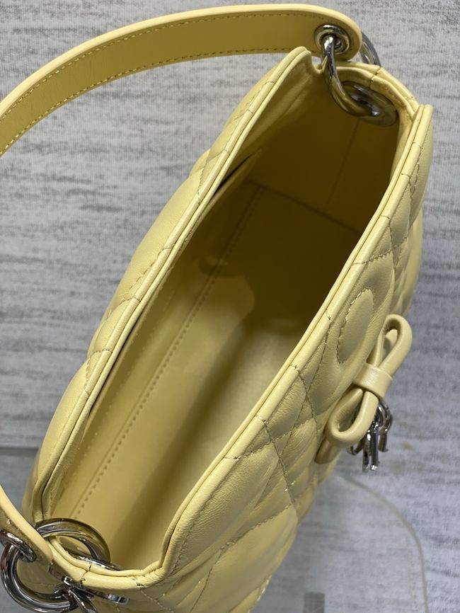 Dior Adiorable Top Handle Mini Bag Macrocannage Lambskin S1713OGY yellow Dior Adiorable Top Handle Mini Bag Macrocannage Lambskin S1713OGY yellow