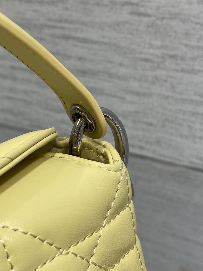 Dior Adiorable Top Handle Mini Bag Macrocannage Lambskin S1713OGY yellow Dior Adiorable Top Handle Mini Bag Macrocannage Lambskin S1713OGY yellow