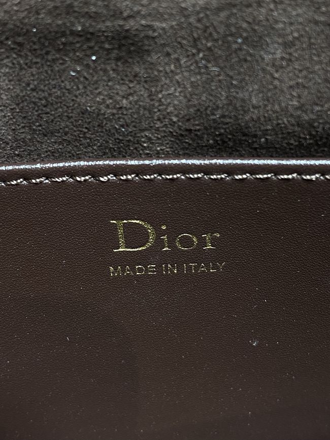 Dior Adiorable Top Handle Mini Bag Macrocannage Suede S1713OGY dark brown Dior Adiorable Top Handle Mini Bag Macrocannage Suede S1713OGY dark brown