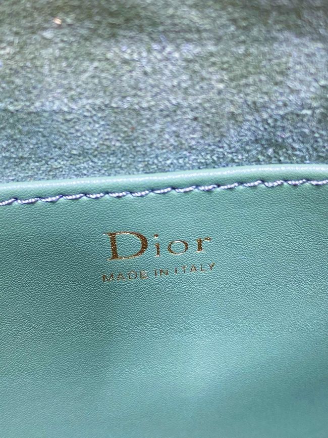 Dior Adiorable Top Handle Mini Bag Macrocannage Suede S1713OGY green Dior Adiorable Top Handle Mini Bag Macrocannage Suede S1713OGY green