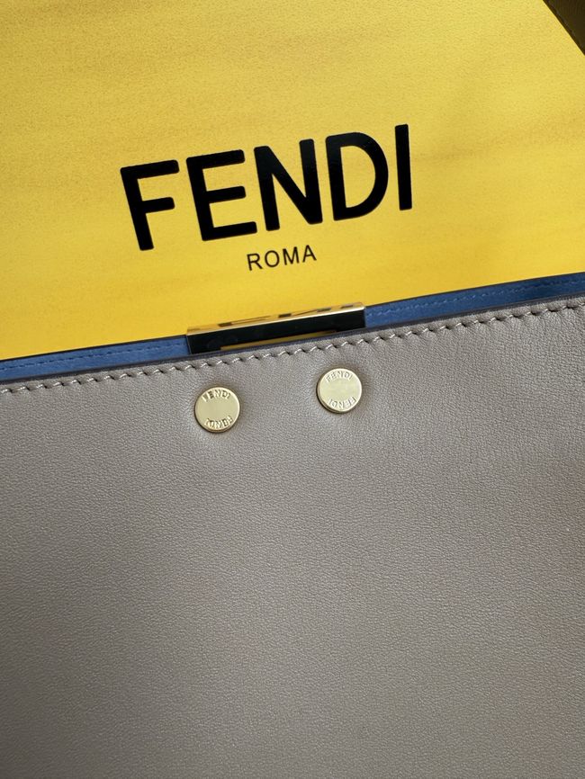 FENDI Way medium leather bag 8BN368 gray