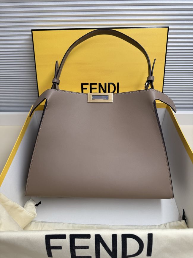 FENDI Way medium leather bag 8BN368 gray
