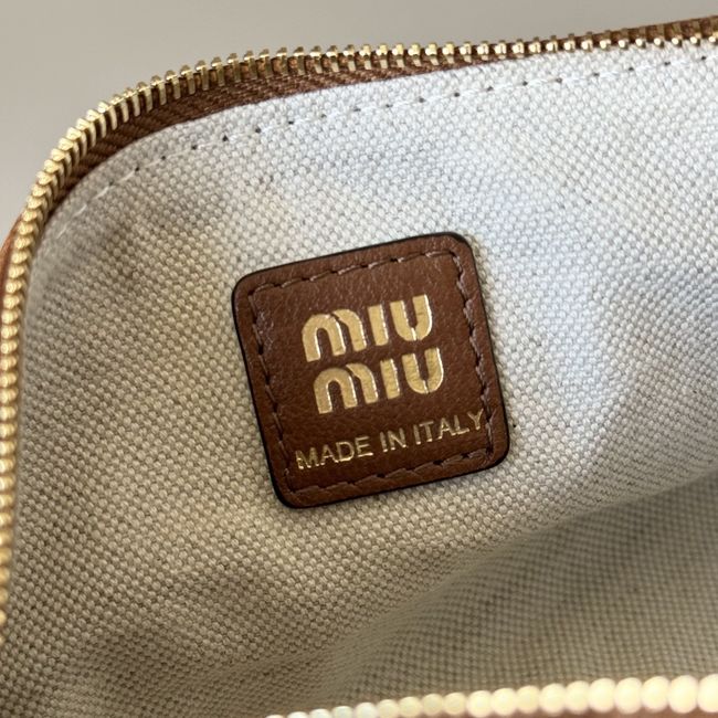 MIUMIU Tote Shoulder Handbag sheepskin 5NE851 camel MIUMIU Tote Shoulder Handbag sheepskin 5NE851 camel